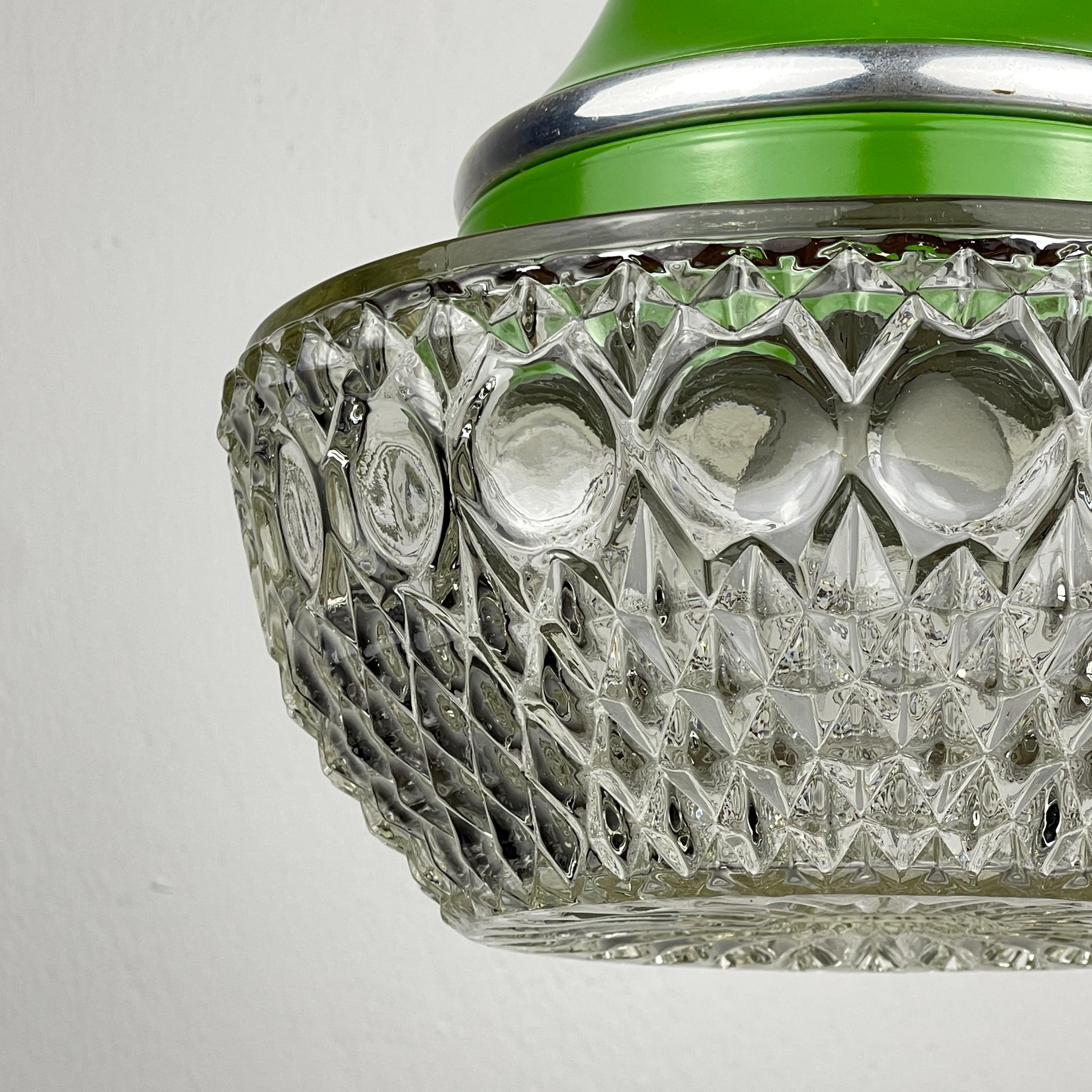 Lampada a sospensione verde di metà secolo di Targetti Sankey, Italia anni '60 in vendita 7