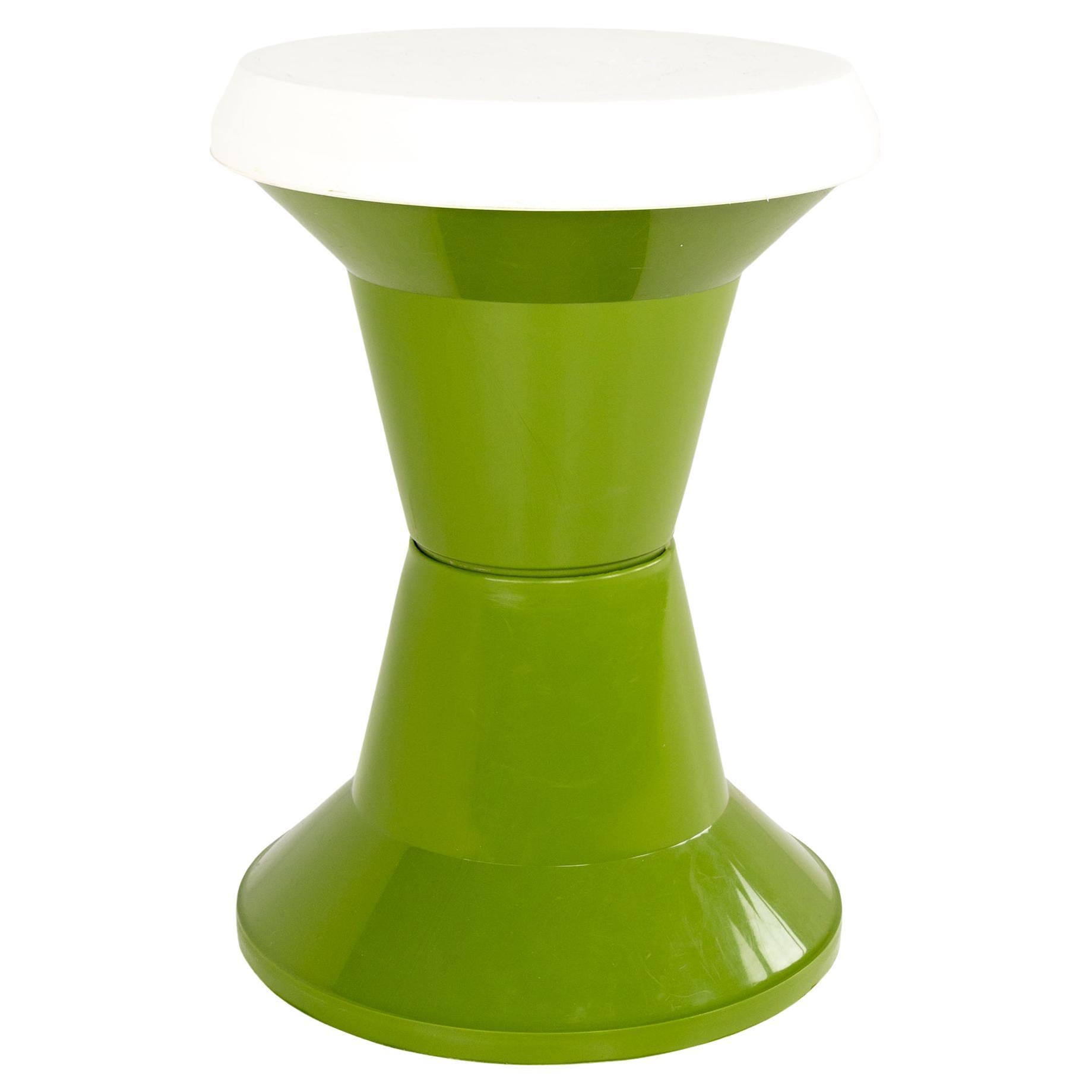 Mid Century Green Planter Stool For Sale