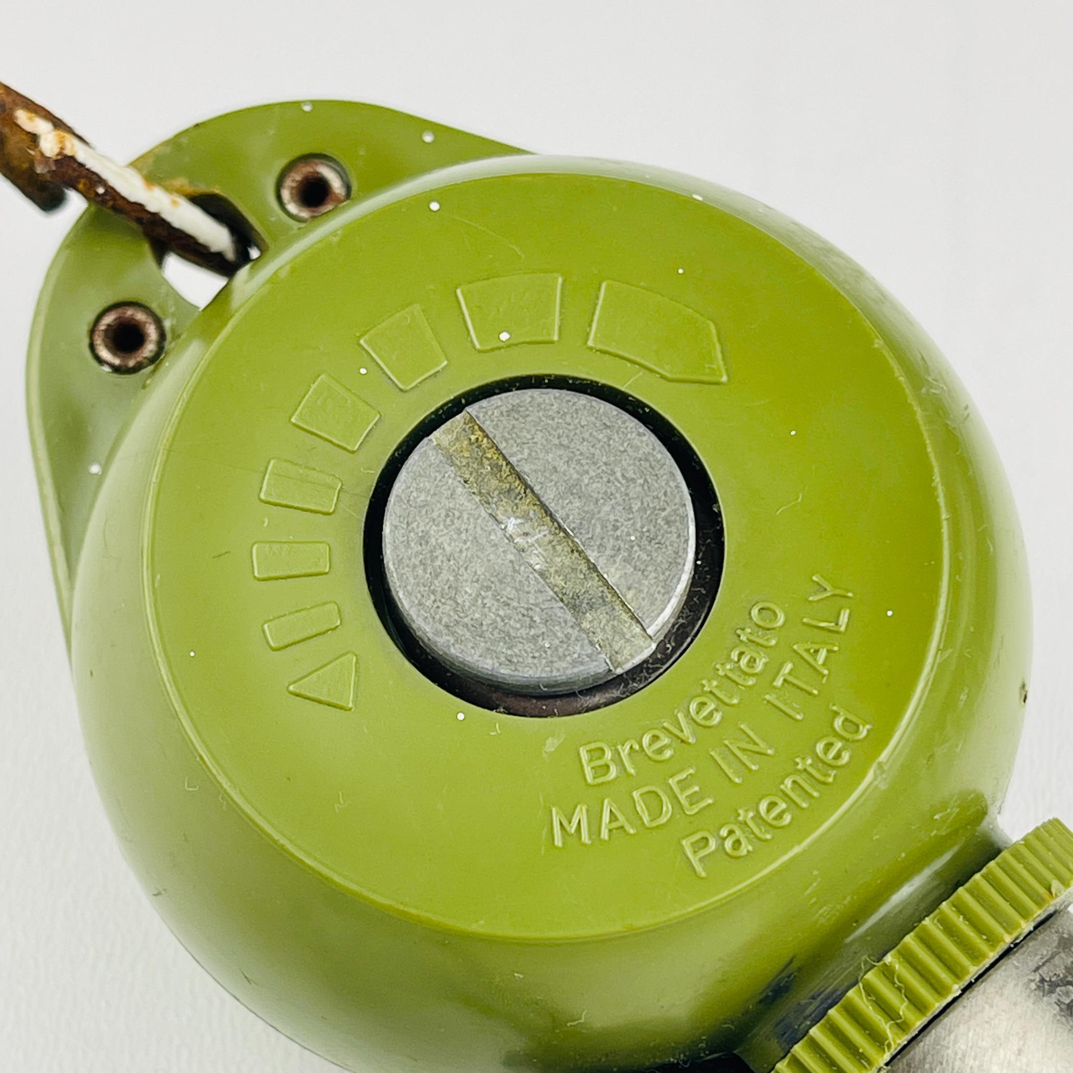 Mid-century green plastic pendant lamp by Stilux Milano, Italy, 1972 For Sale 3