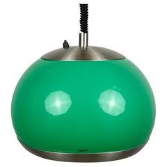 Grüne Mid-Century-Pendelleuchte aus Kunststoff von Stilux Milano, Italien, 1972