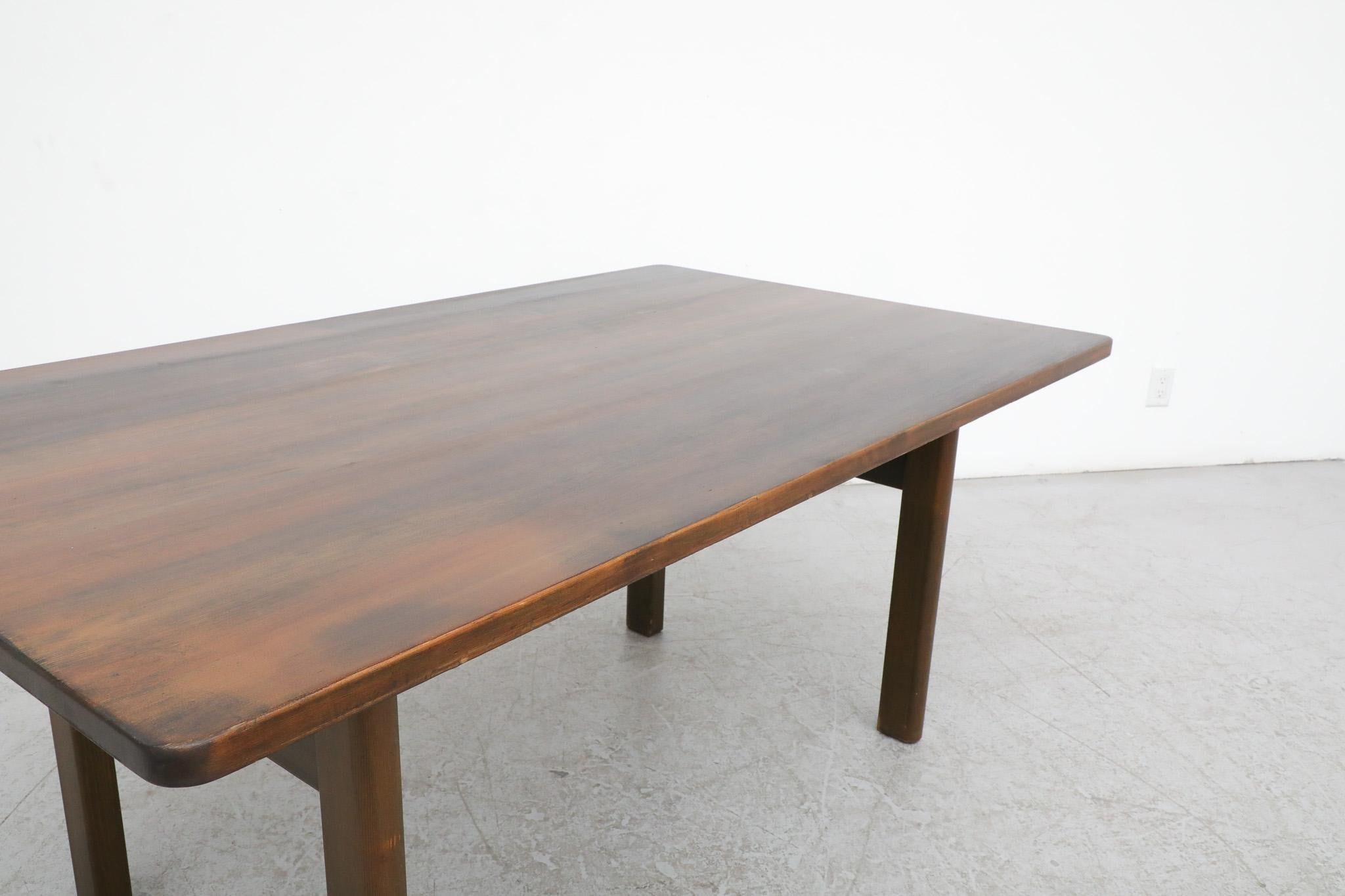 Mid-Century, green stained 'Asserbo' dining table by Børge Mogensen 1