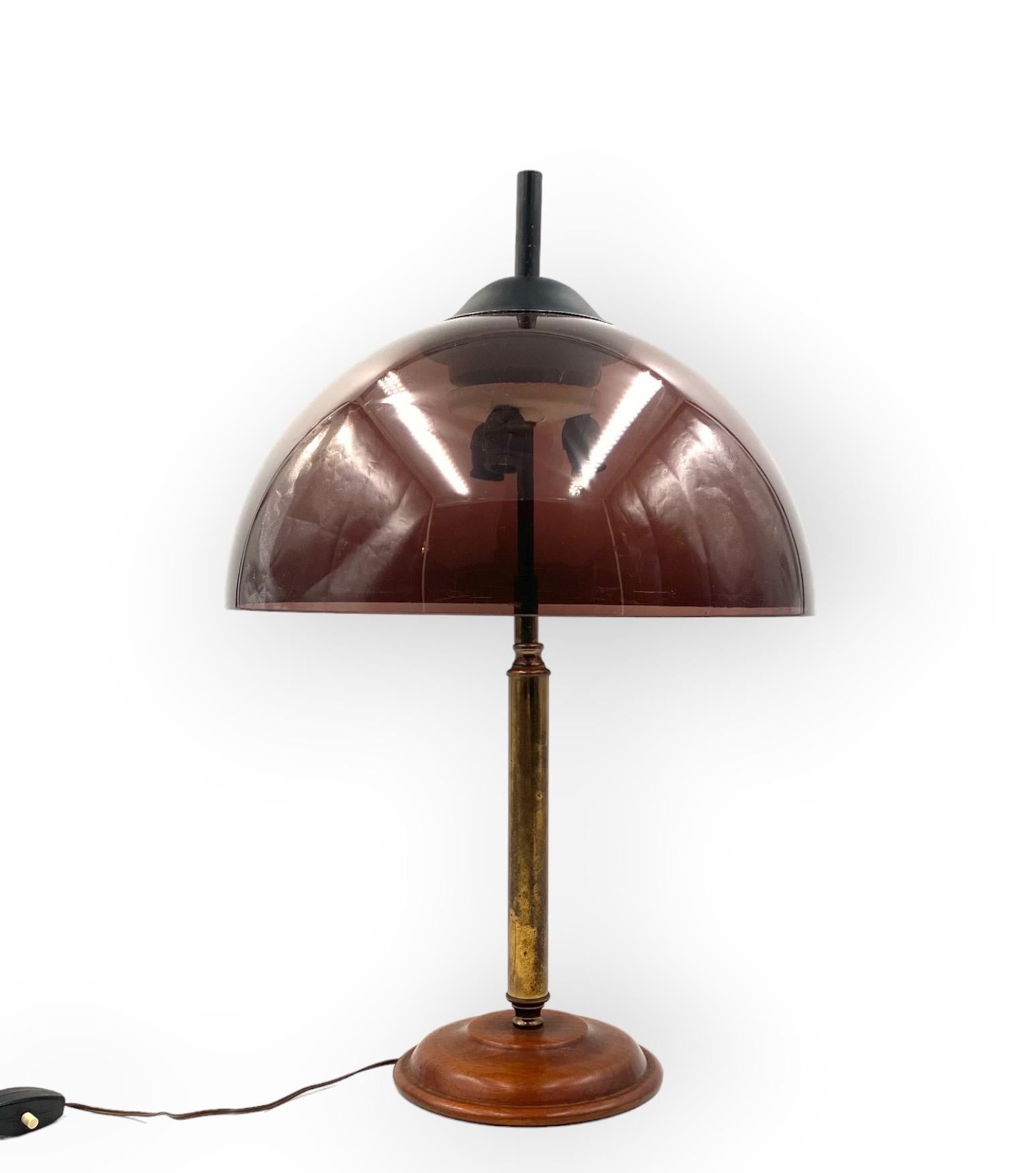 Italian Mid-century green table lamp, Stilux Milano Italy, 1950s For Sale