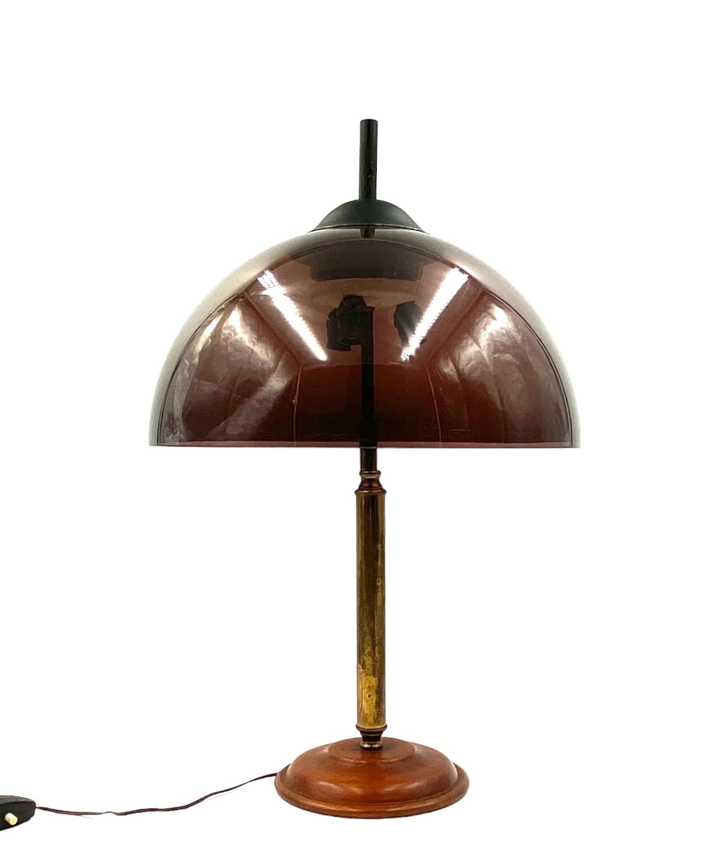 Mid-century green table lamp, Stilux Milano Italy, 1950s In Good Condition For Sale In Firenze, IT