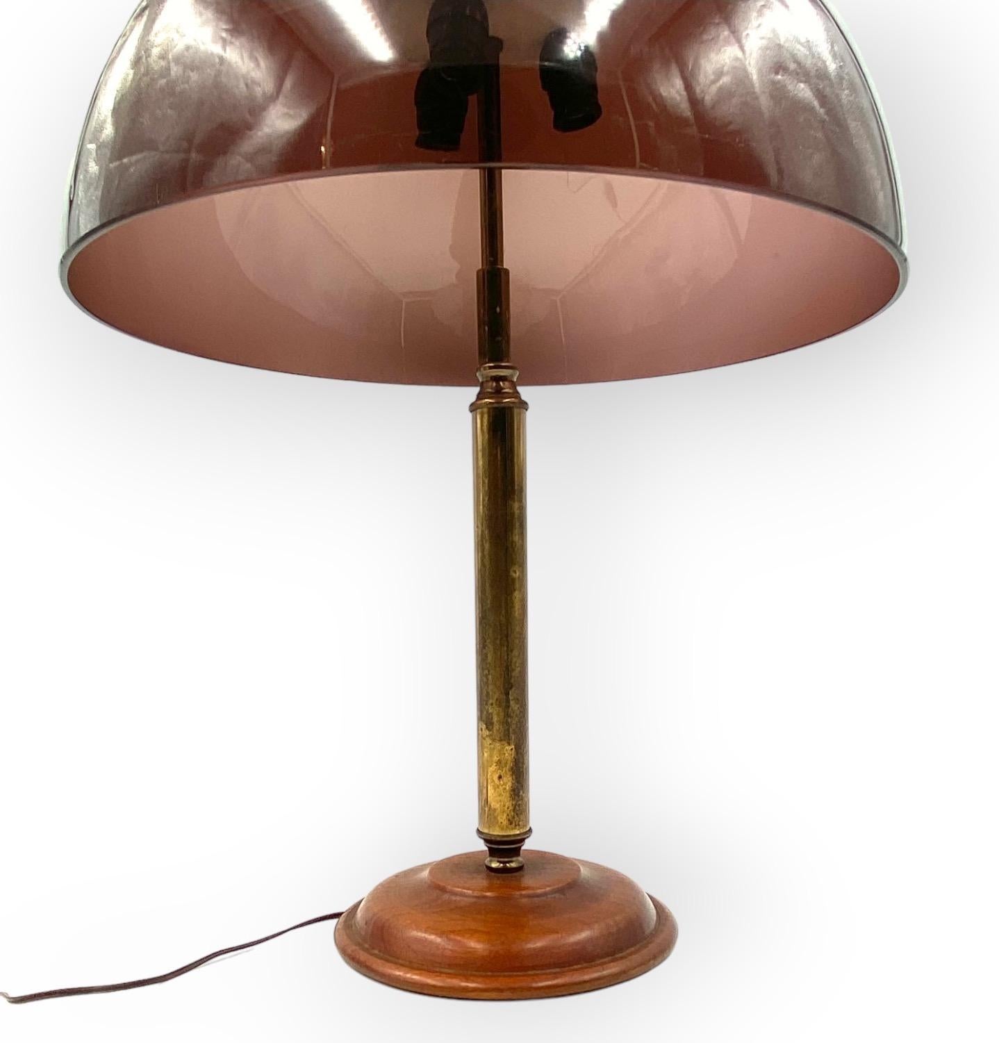 Mid-20th Century Mid-century green table lamp, Stilux Milano Italy, 1950s For Sale
