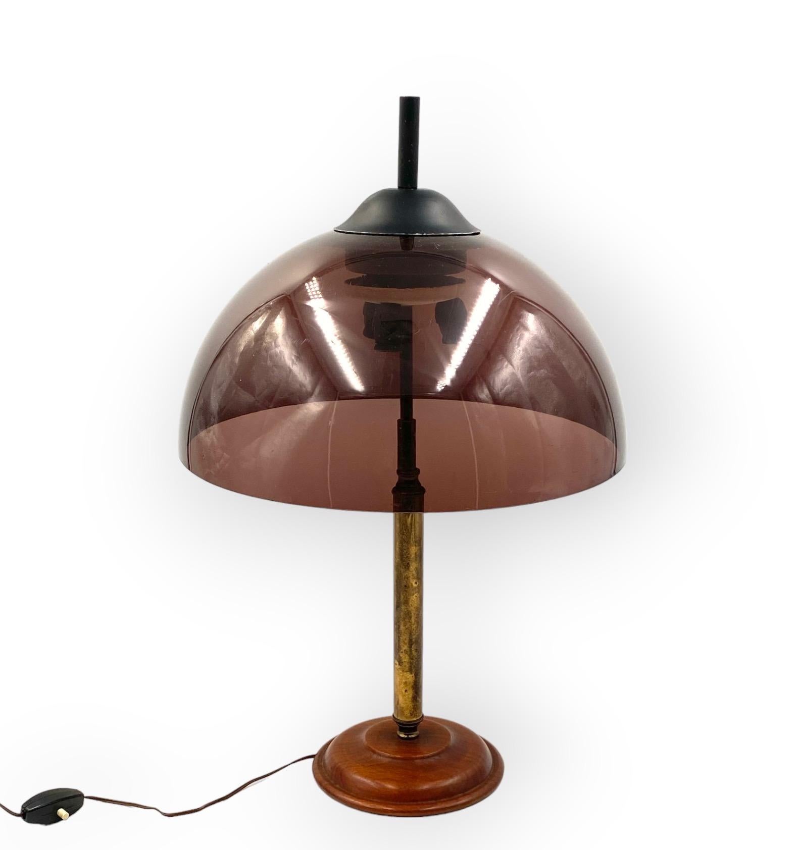 Mid-century green table lamp, Stilux Milano Italy, 1950s For Sale 1