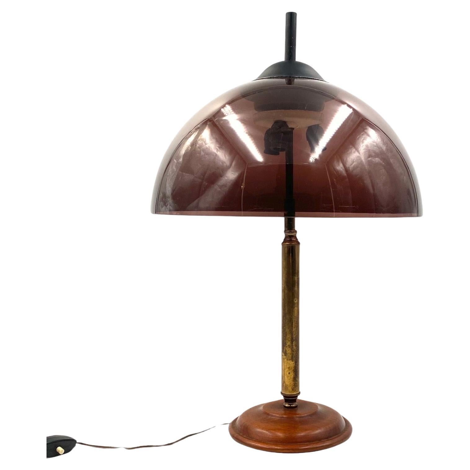 Mid-century green table lamp, Stilux Milano Italy, 1950s For Sale