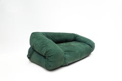 Mid-Century Green Two Seaters Sofa / Bed  ''Anfibio'' by Alessandro Becchi