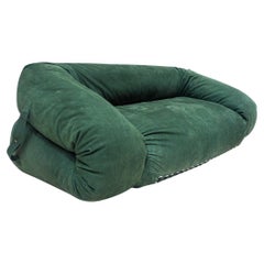 Vintage Mid-Century Green Two Seaters Sofa / Bed  ''Anfibio'' by Alessandro Becchi