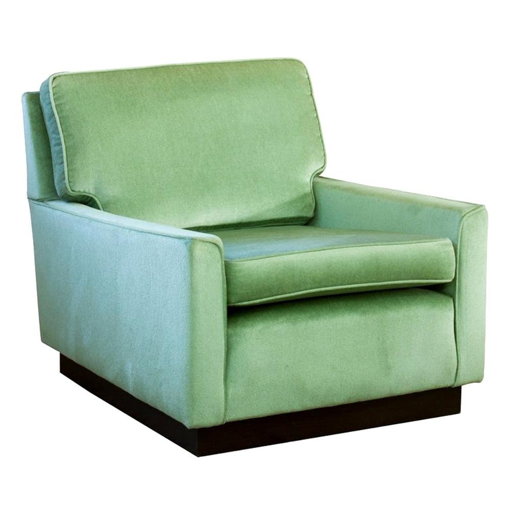 Mid century Green Velvet Armchair by G Plan, c.1968 For Sale