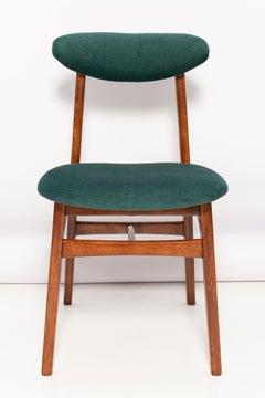 Mid Century Green Velvet Chair Designed by Rajmund Halas, Poland, 1960s
