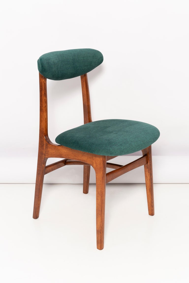 Mid Century Green Velvet Chair Designed by Rajmund Halas, Poland, 1960s For  Sale at 1stDibs