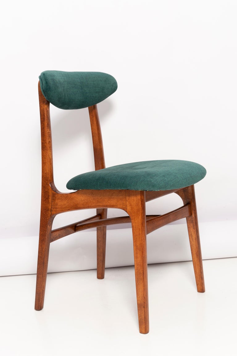 Mid Century Green Velvet Chair Designed by Rajmund Halas, Poland, 1960s For  Sale at 1stDibs