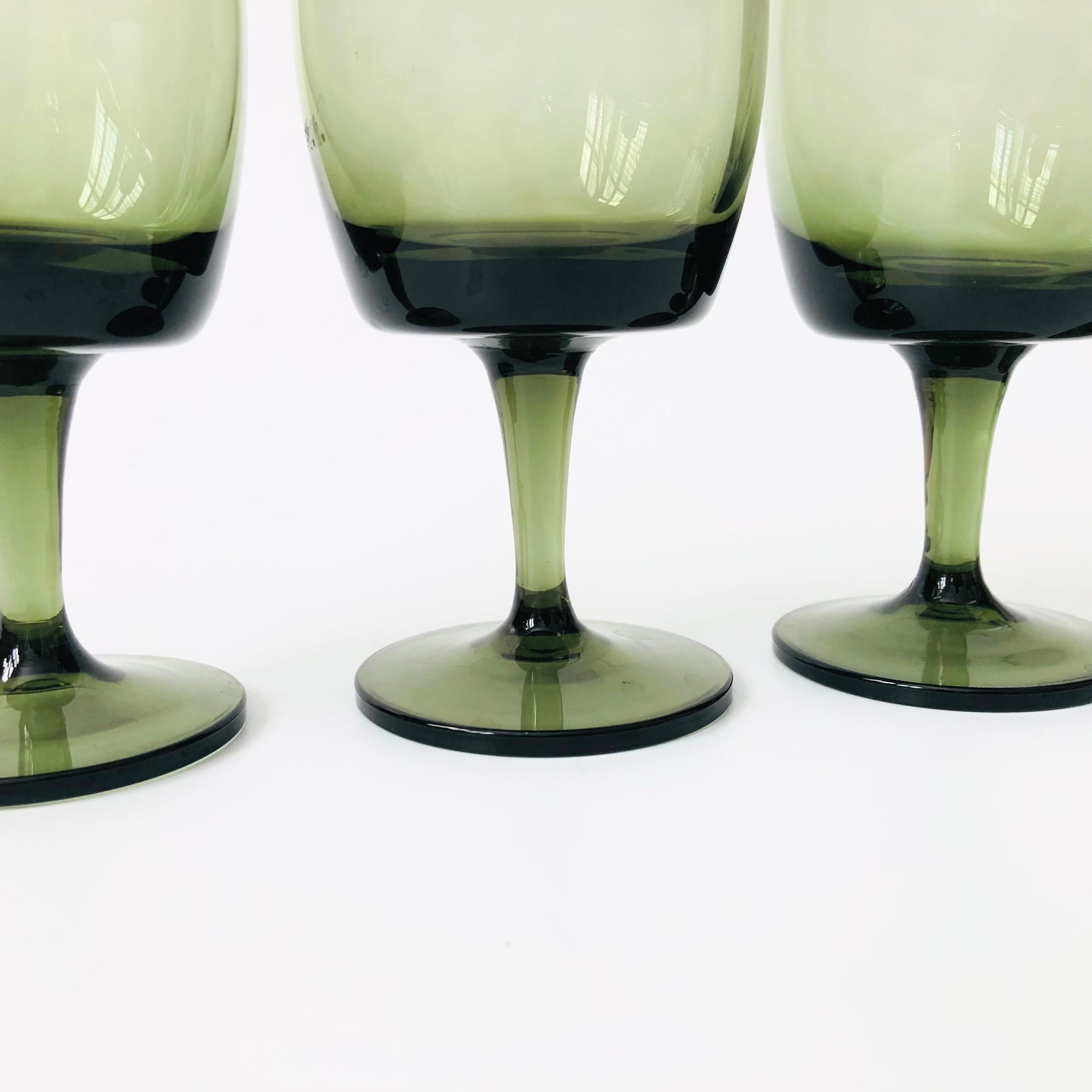 Mid Century Green Wine Glasses - Set of 5 - by Gorham Reizart 2