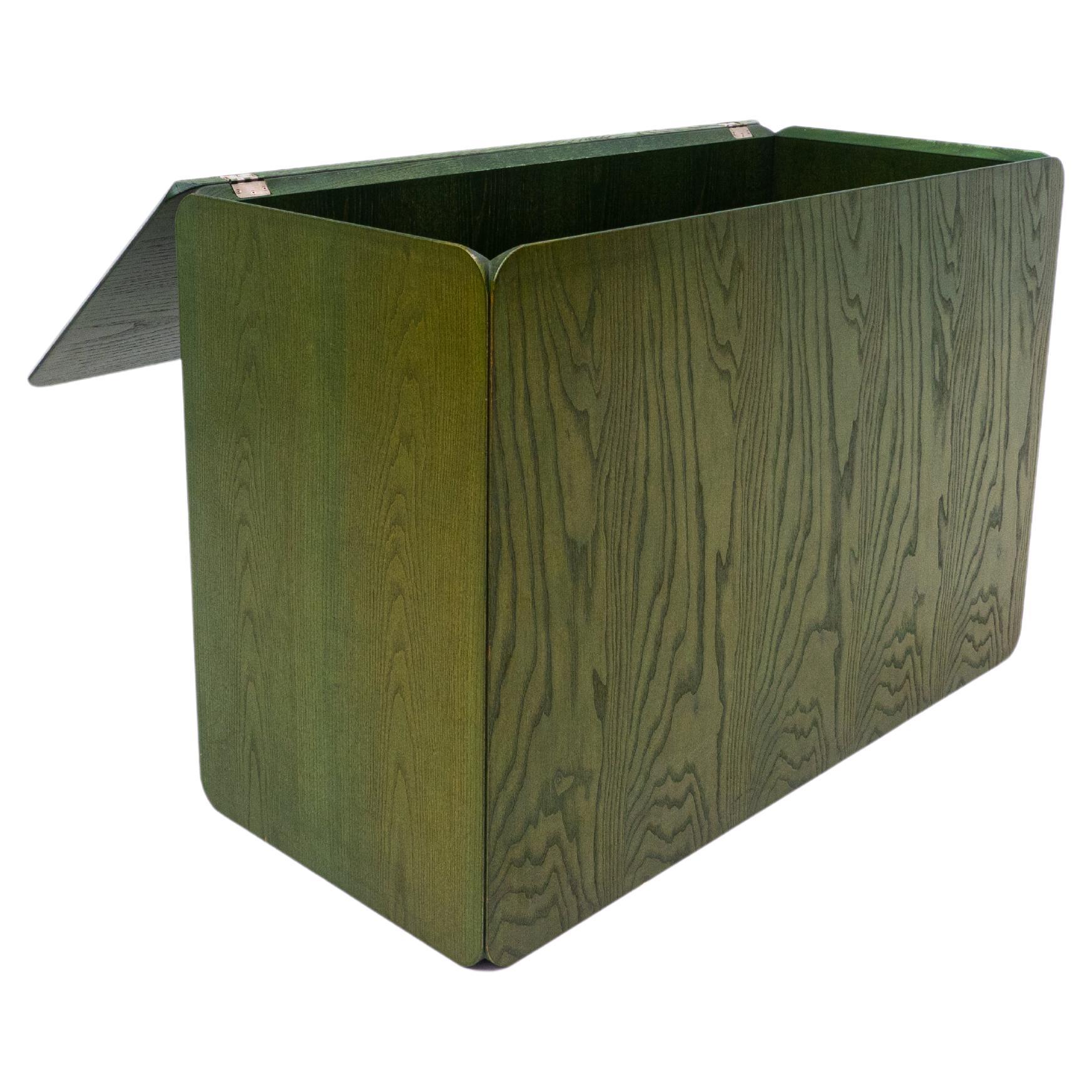 Mid-Century Green Wooden Chest by Derk Jan de Vries, The Netherlands 1960s