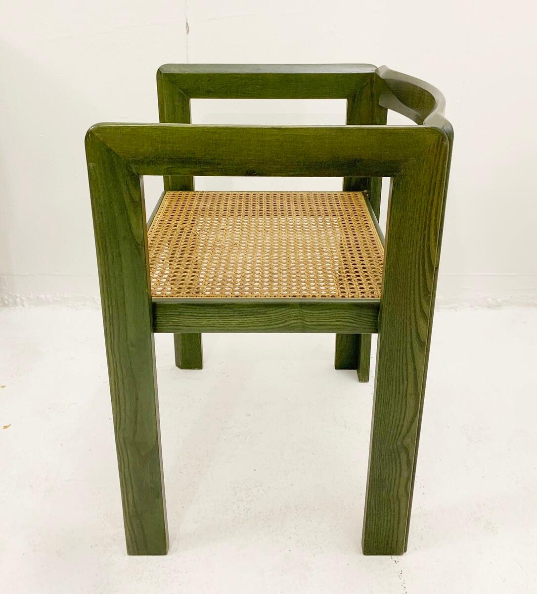 Escritorio de madera verde de mediados de siglo de Derk Jan de Vries, Países Bajos Años 60 Lana en venta