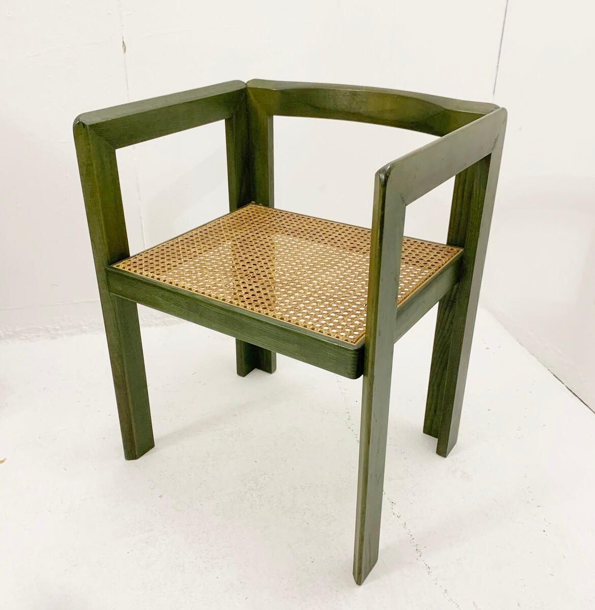 Mid-Century Green Wooden Desk by Derk Jan de Vries, The Netherlands 1960s For Sale 1