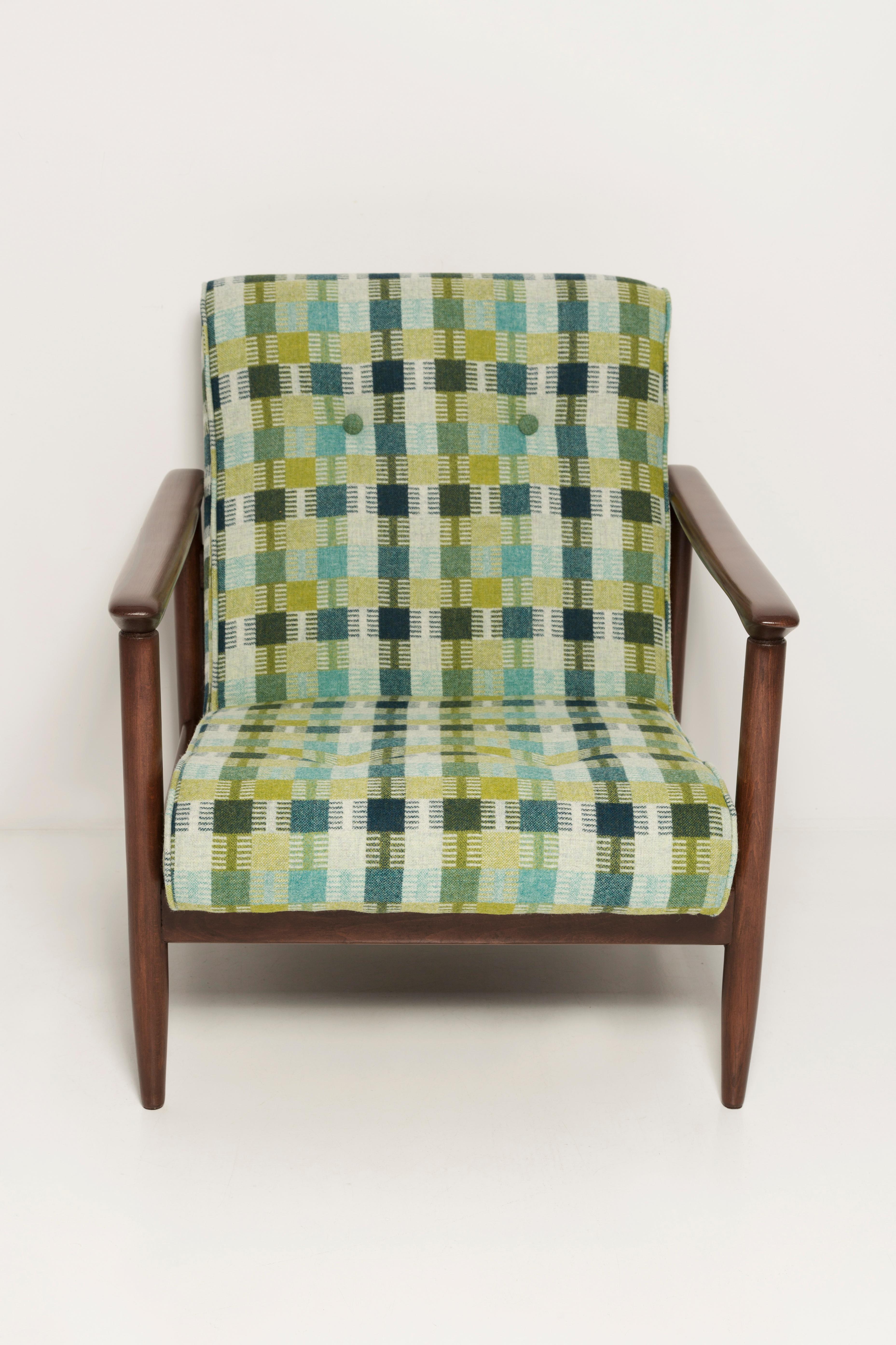 Mid-Century Green Wool Armchair, GFM 142, Edmund Homa, Europe, 1960s For Sale 2