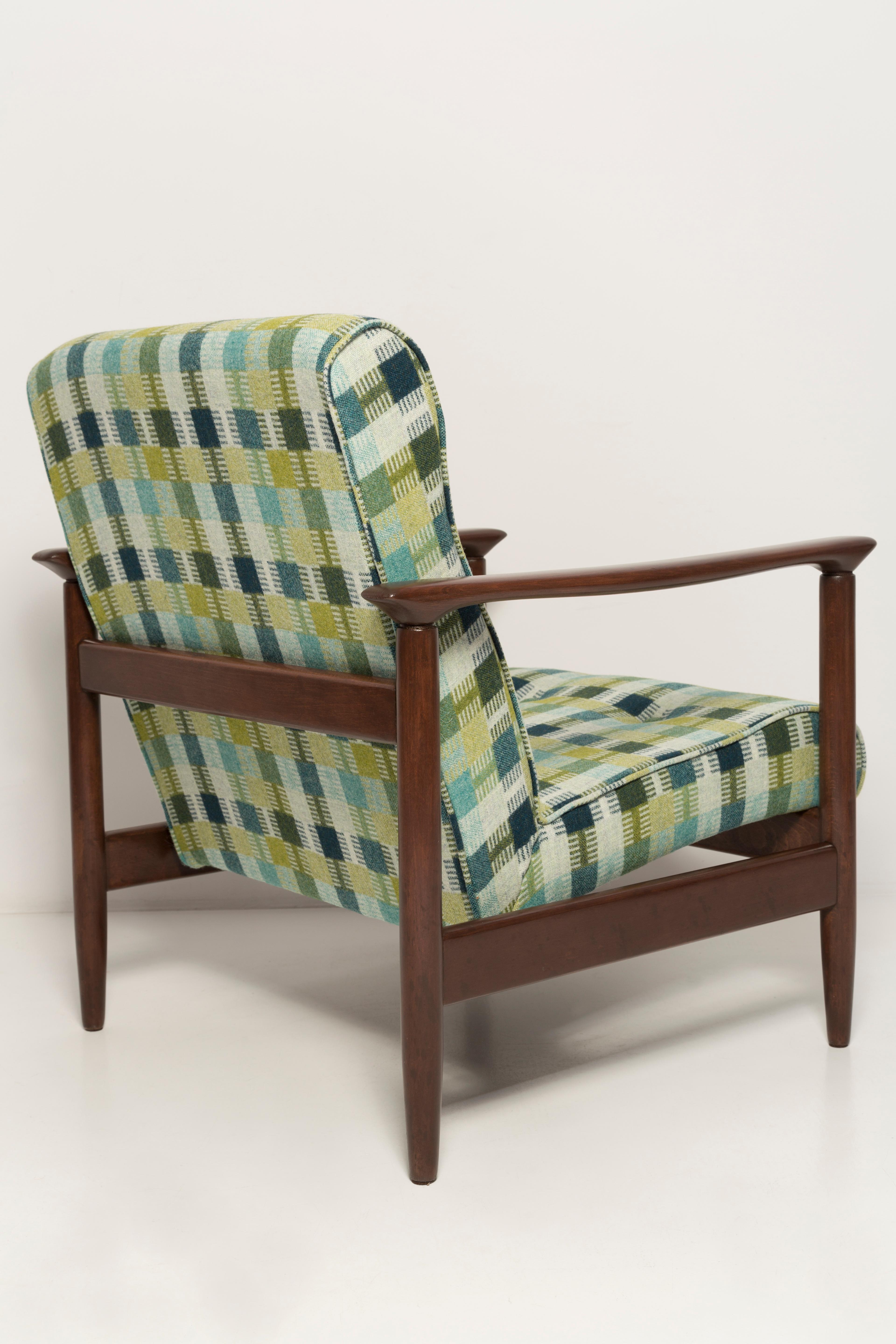 20th Century Mid-Century Green Wool Armchair, GFM 142, Edmund Homa, Europe, 1960s For Sale