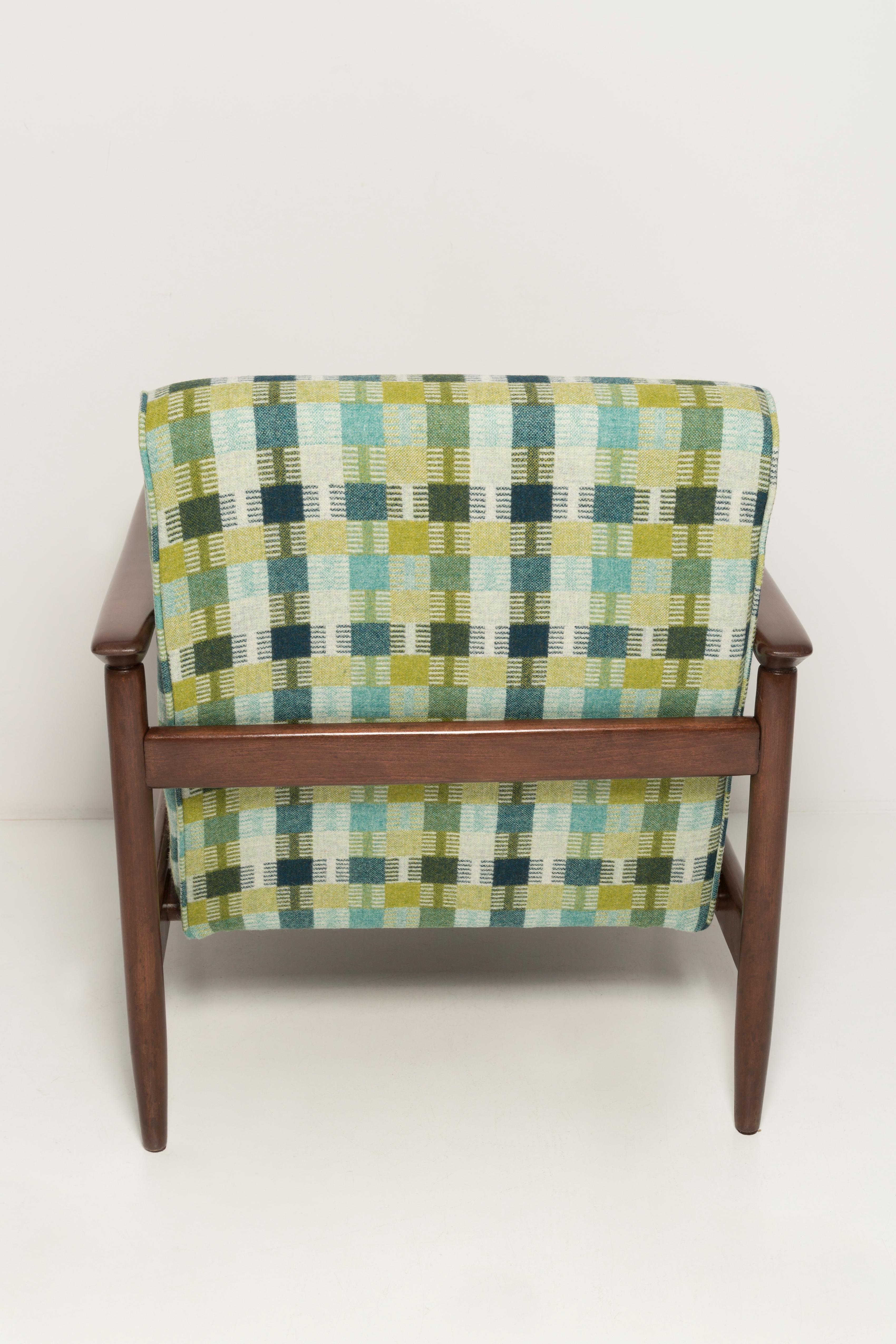 Mid-Century Green Wool Armchair, GFM 142, Edmund Homa, Europe, 1960s For Sale 1