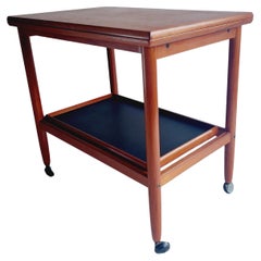 Mid Century Grete Jalk Danish Teak Expandable Drinks Trolley, 1960s