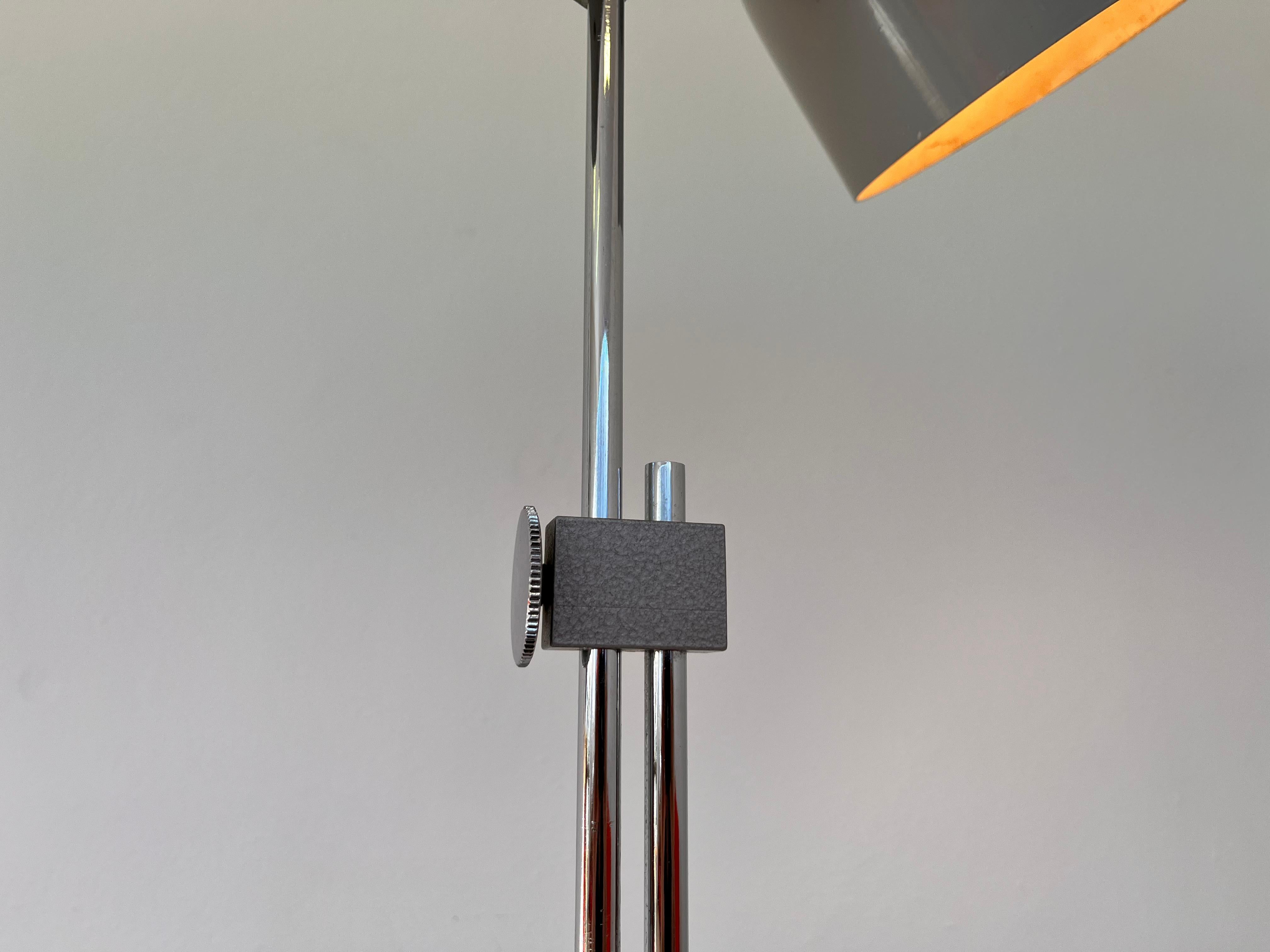 Czech Mid century grey adjustable Table Lamp by NAPAKO, 1970's For Sale