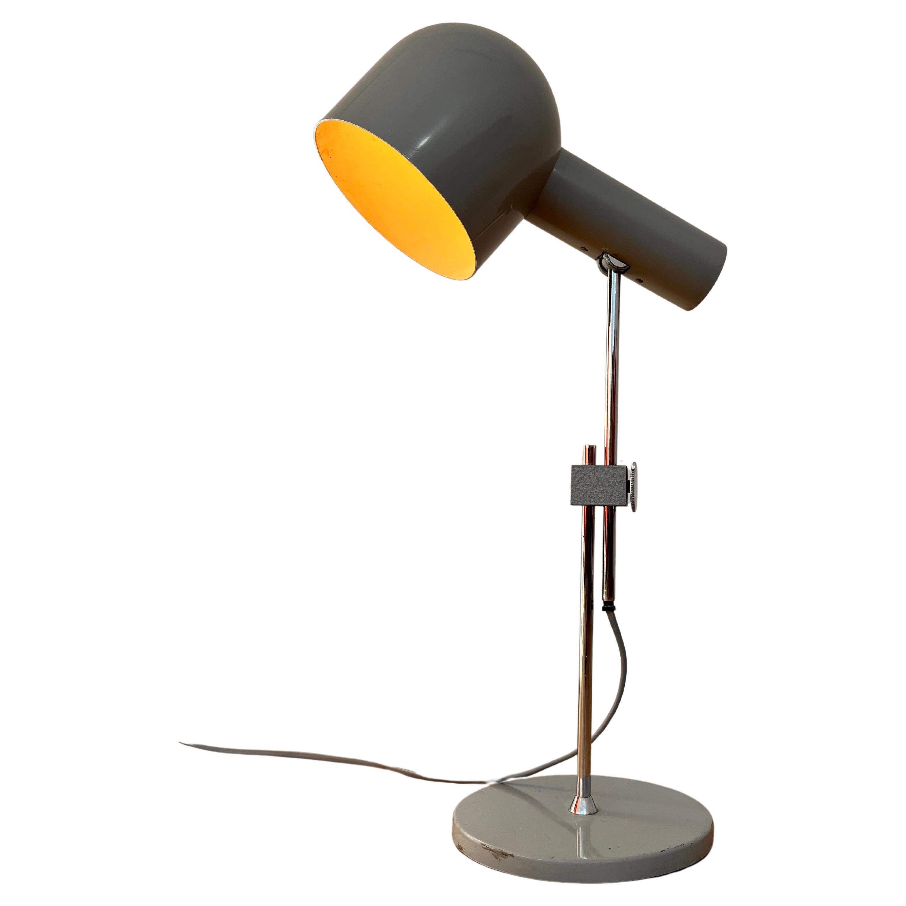 Mid century grey adjustable Table Lamp by NAPAKO, 1970's For Sale