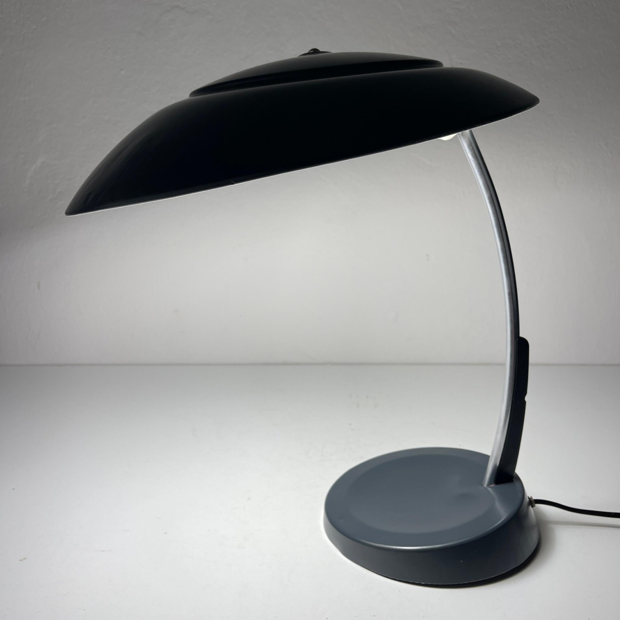 Mid-century grey desk lamp USSR 1972 For Sale 5