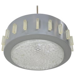 Lampe à suspension grise du milieu du siècle, années 1960