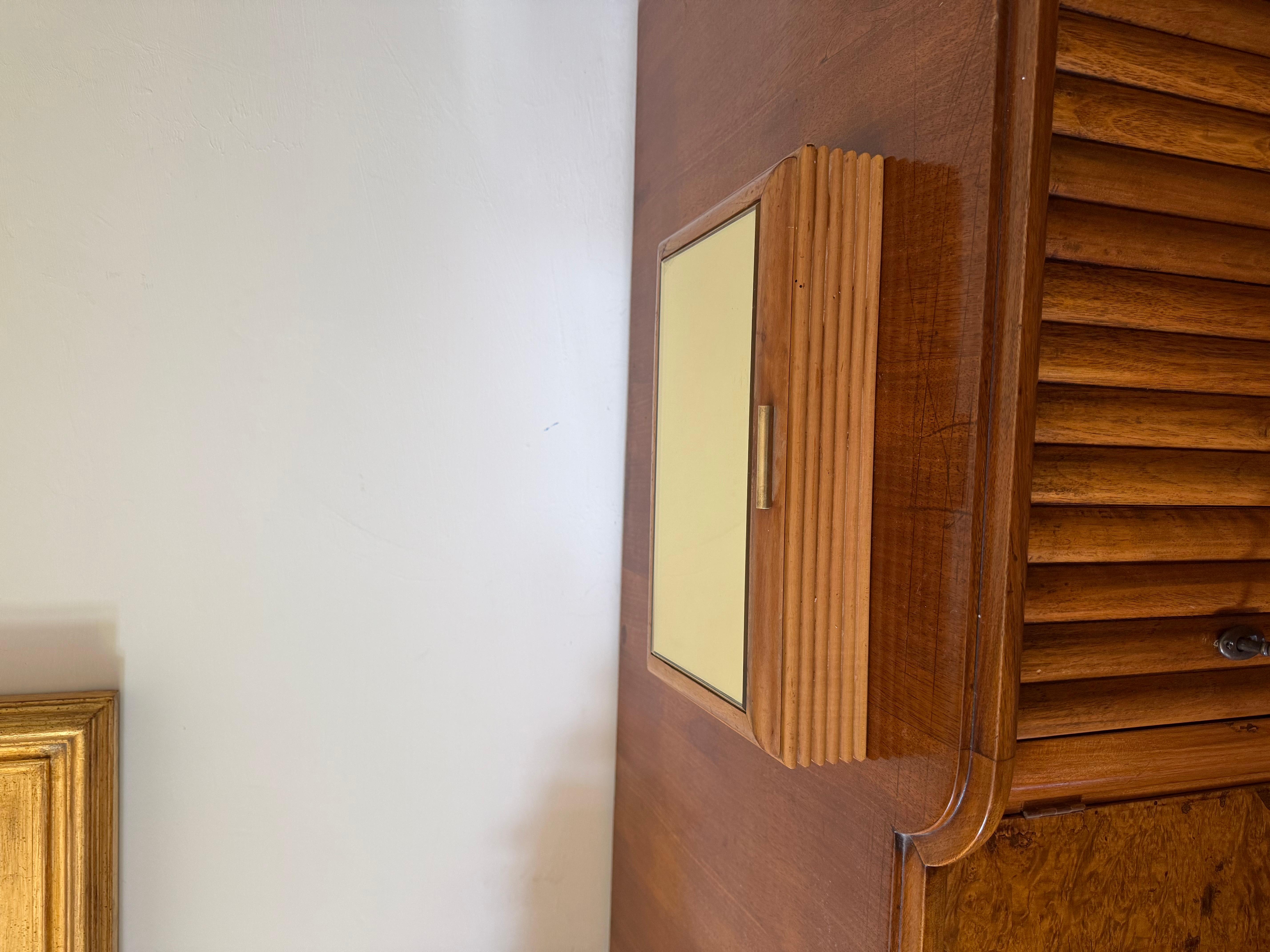Mid-Century Modern Mid-century grissinato wood jewelry box, Fontana Arte Italy 1960 For Sale