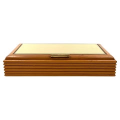 Mid-century grissinato wood jewelry box, Fontana Arte Italy 1960