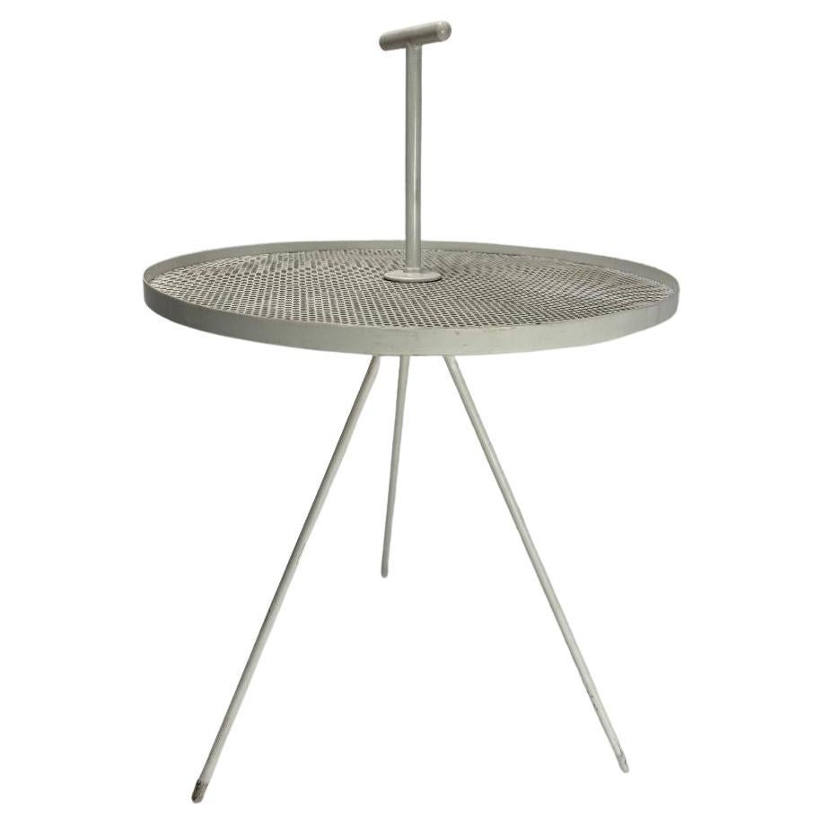 Mid-Century Gueridon Table in Iron in the Style of Mathieu Matégot, France 1950s