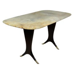 Mid Century Guglielmo Ulrich Italian Coffee Table Onyx Top