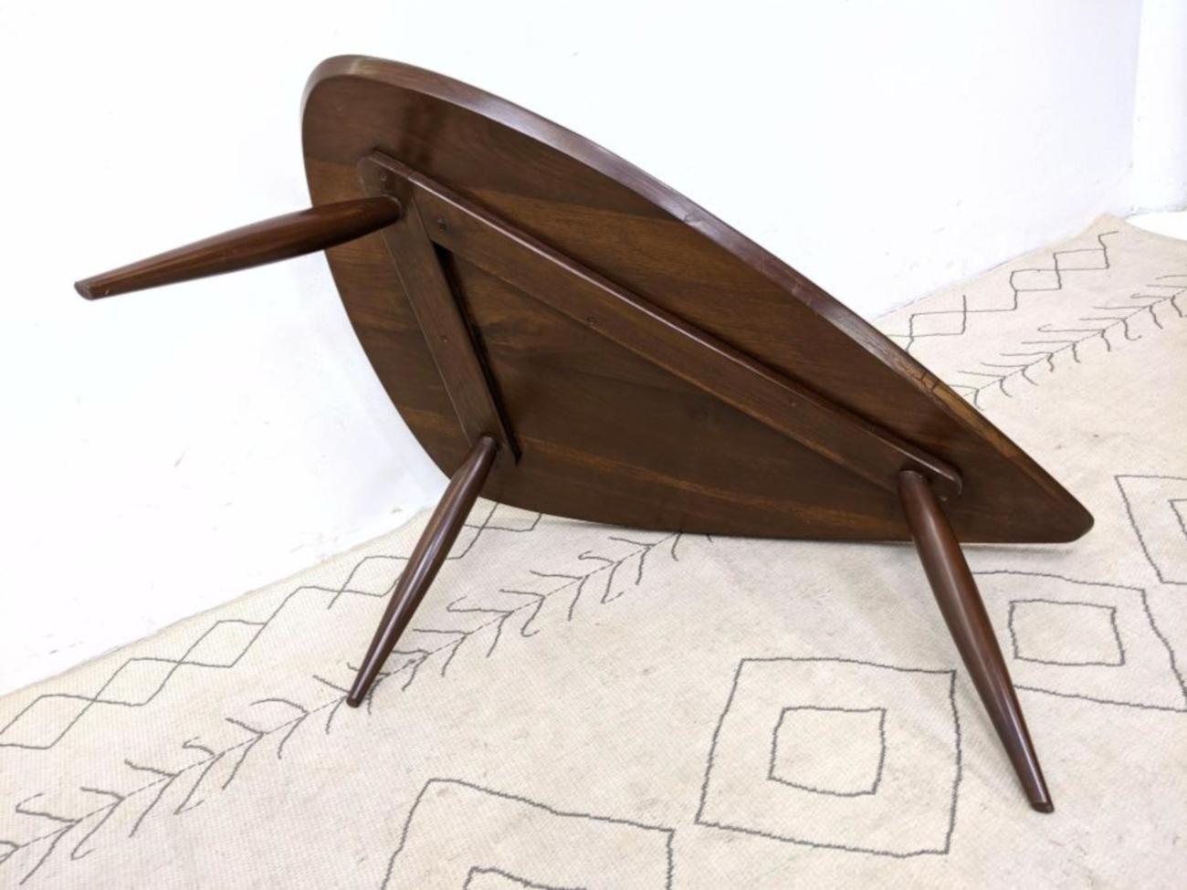 American Mid Century Walnut Cocktail Table For Sale