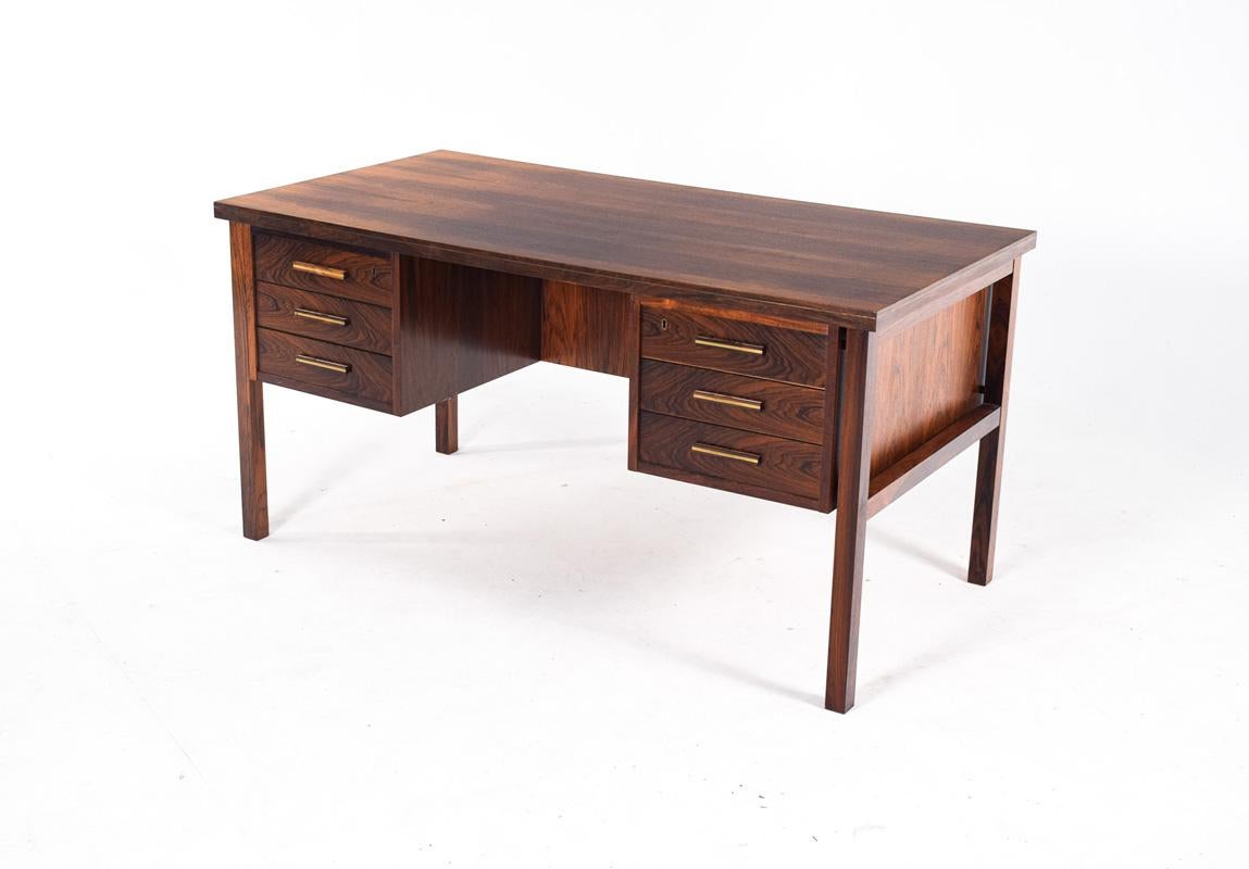 Mid-Century Modern Mid Century Gunnar Falsig Rosewood Desk for Falsigs Mobelfabrik For Sale
