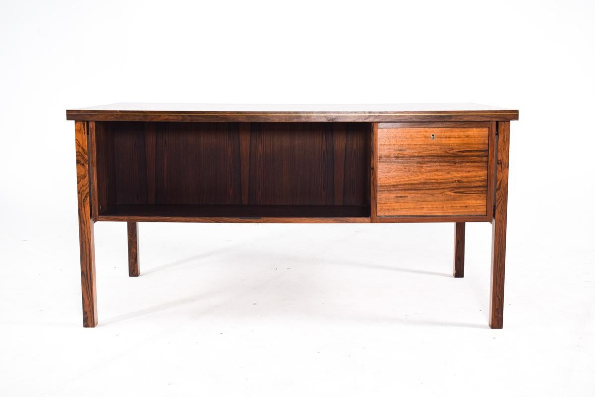 Mid-20th Century Mid Century Gunnar Falsig Rosewood Desk for Falsigs Mobelfabrik For Sale