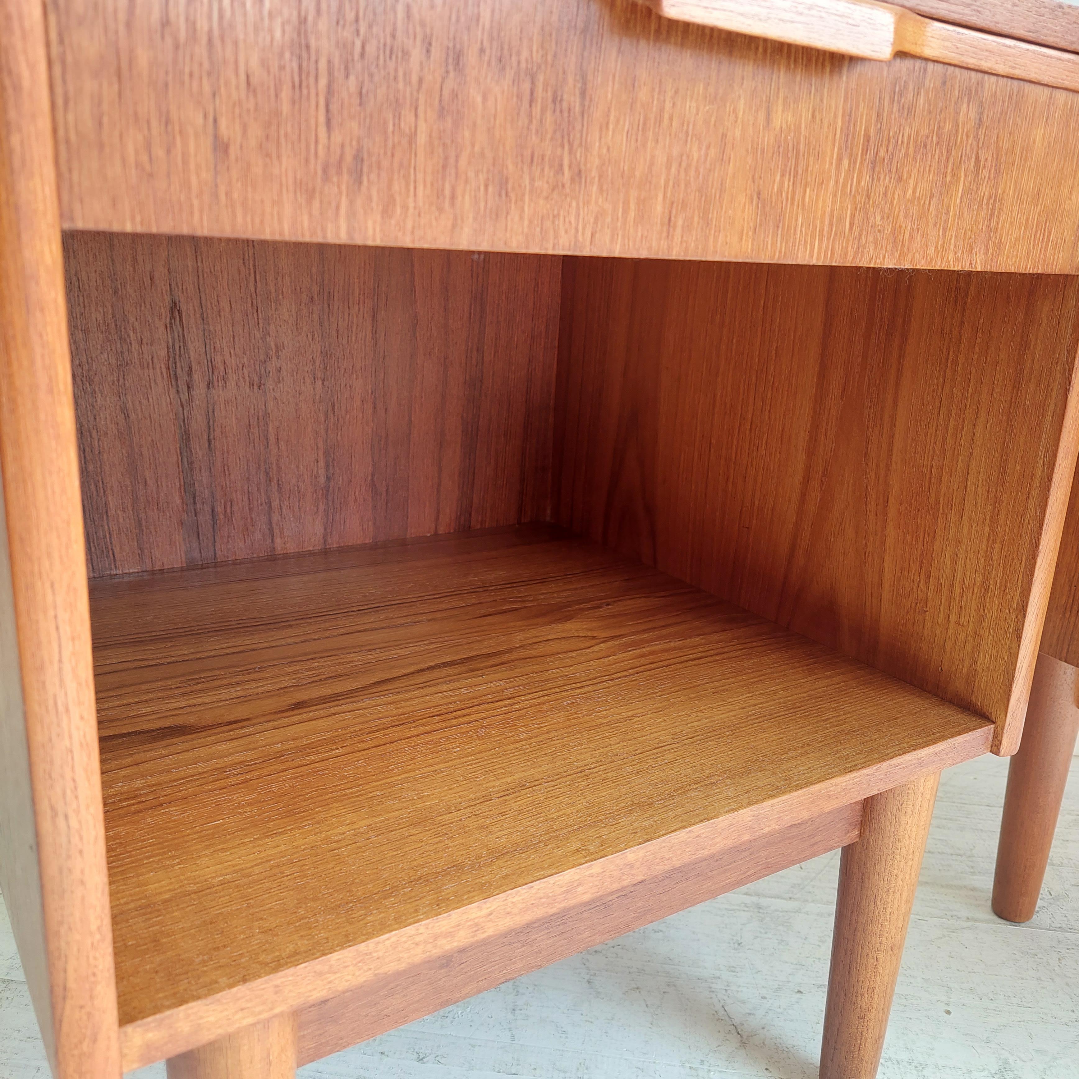 Midcentury Gunnar Nielsen Teak Nightstands Bedside Tables Tibergaard, Denmark 8