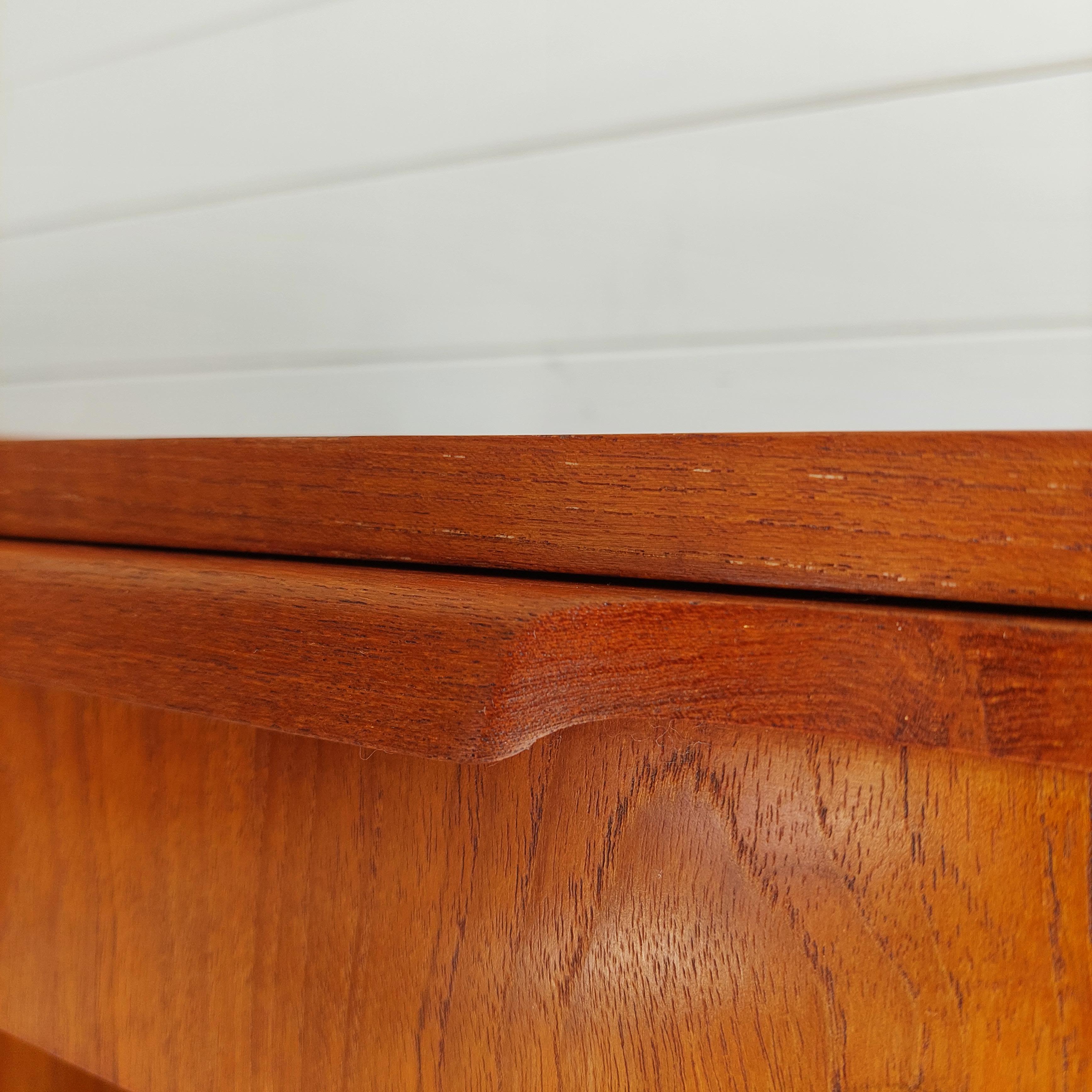 Midcentury Gunnar Nielsen Teak Nightstands Bedside Tables Tibergaard, Denmark In Good Condition In Leamington Spa, GB