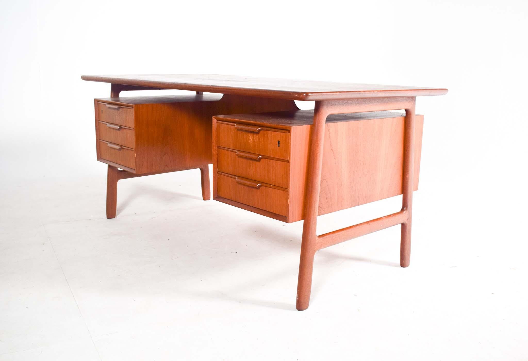 Mid-Century Modern Mid-Century Gunni Omann Teak Desk for Omann Jun