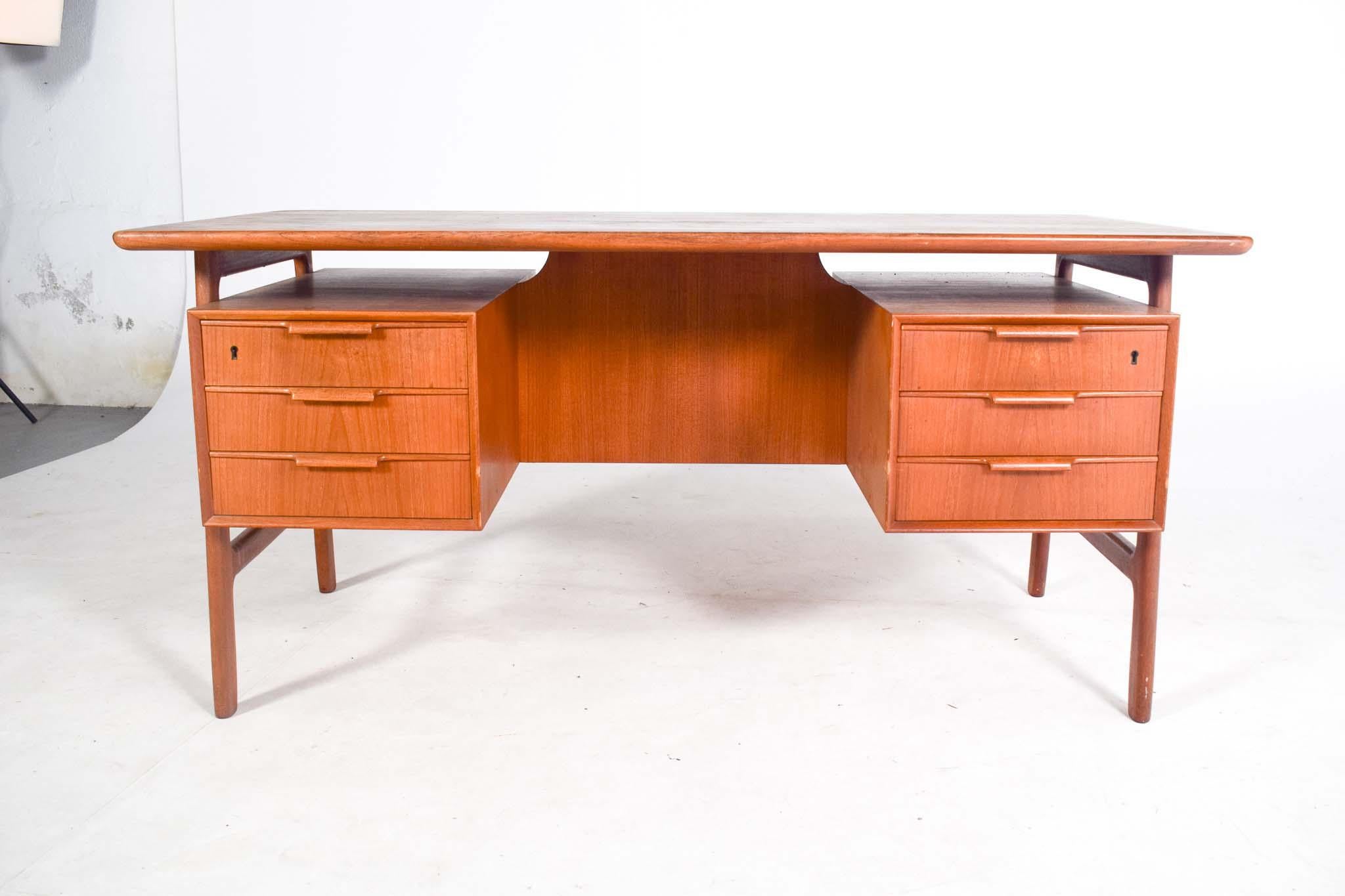 Mid-20th Century Mid-Century Gunni Omann Teak Desk for Omann Jun