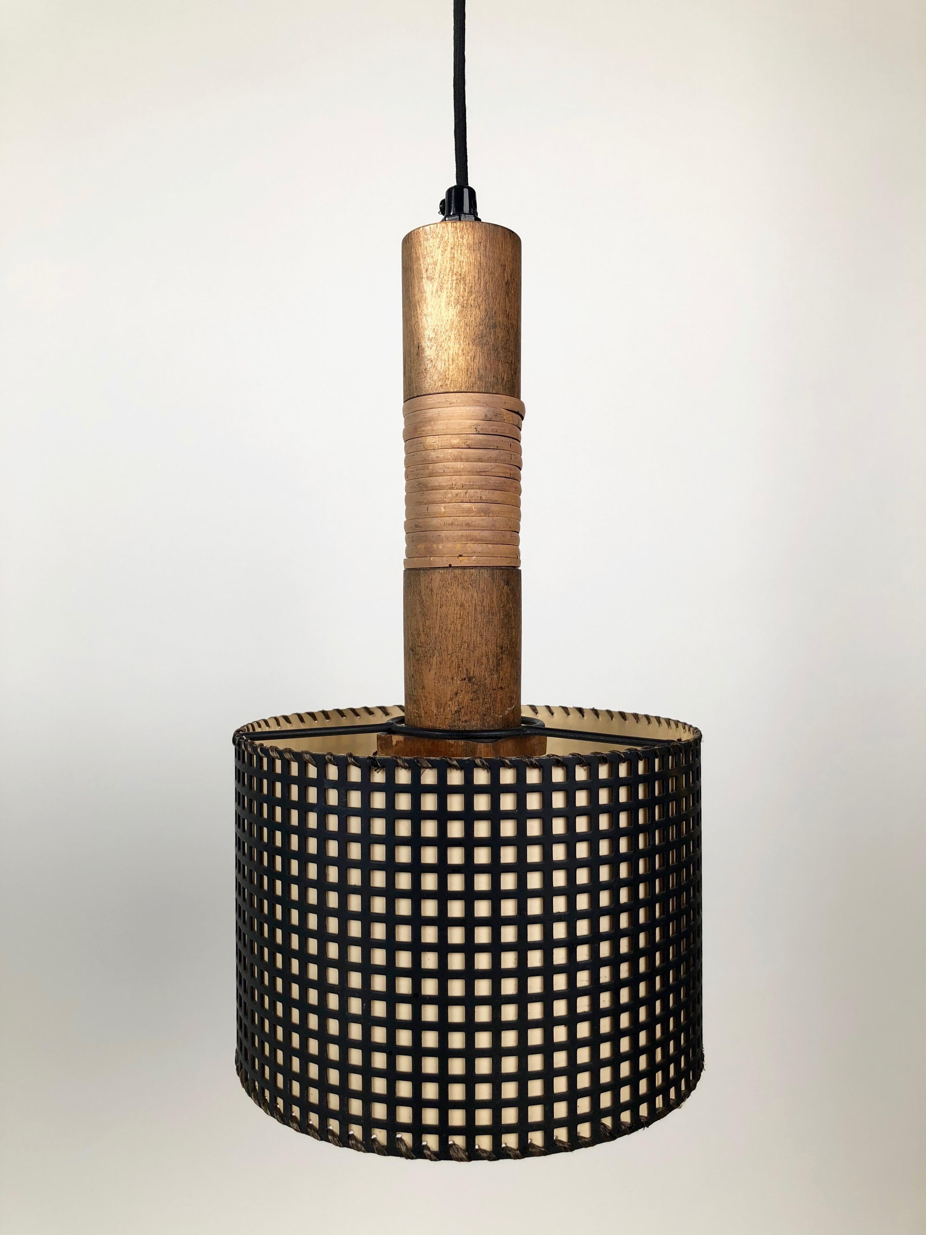 Midcentury, Hagenauer Pendant Lamp with Three Elements, Austria For Sale 2
