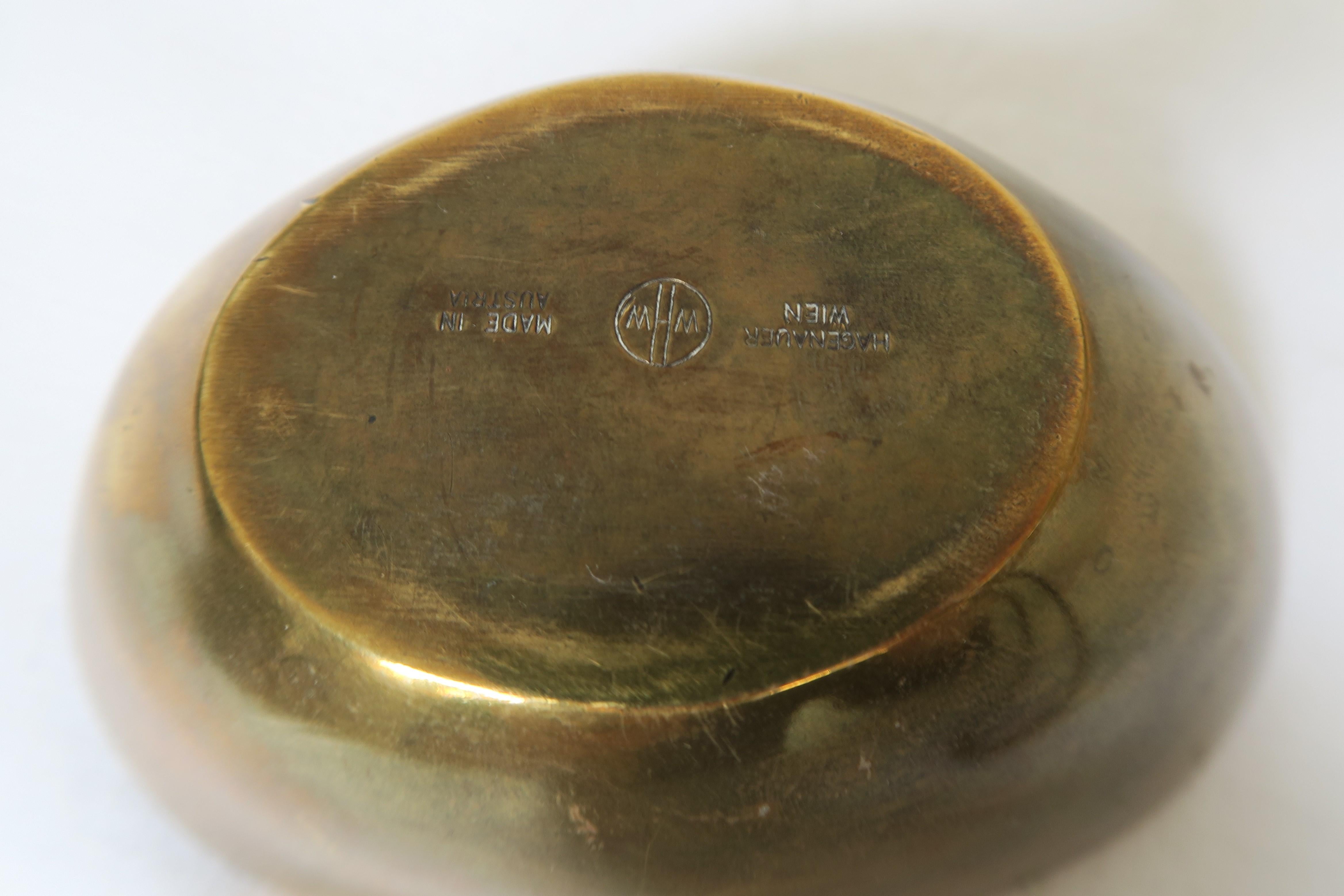 Mid-Century Modern Midcentury Hagenauer Solid Brass Ashtray For Sale