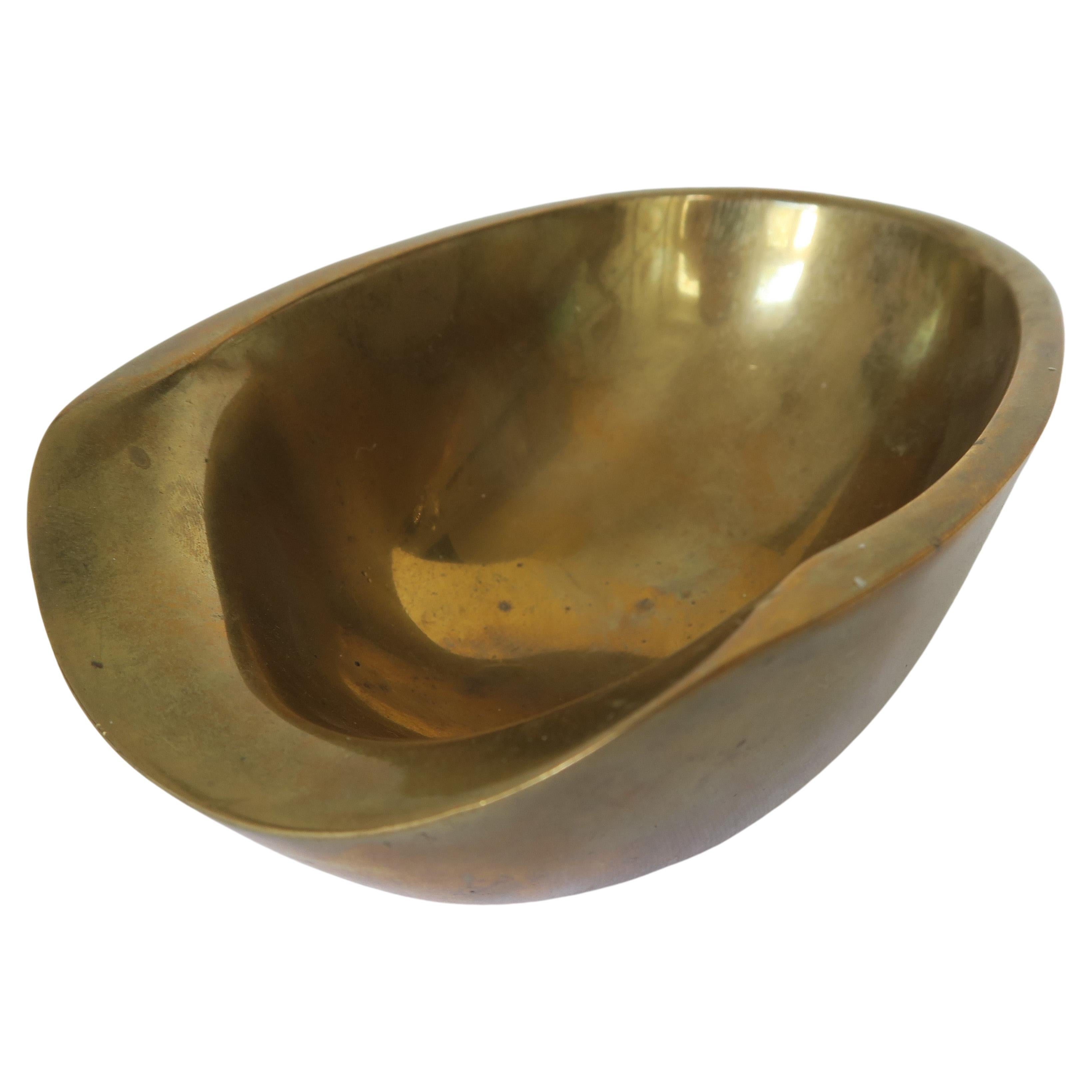 Midcentury Hagenauer Solid Brass Ashtray For Sale