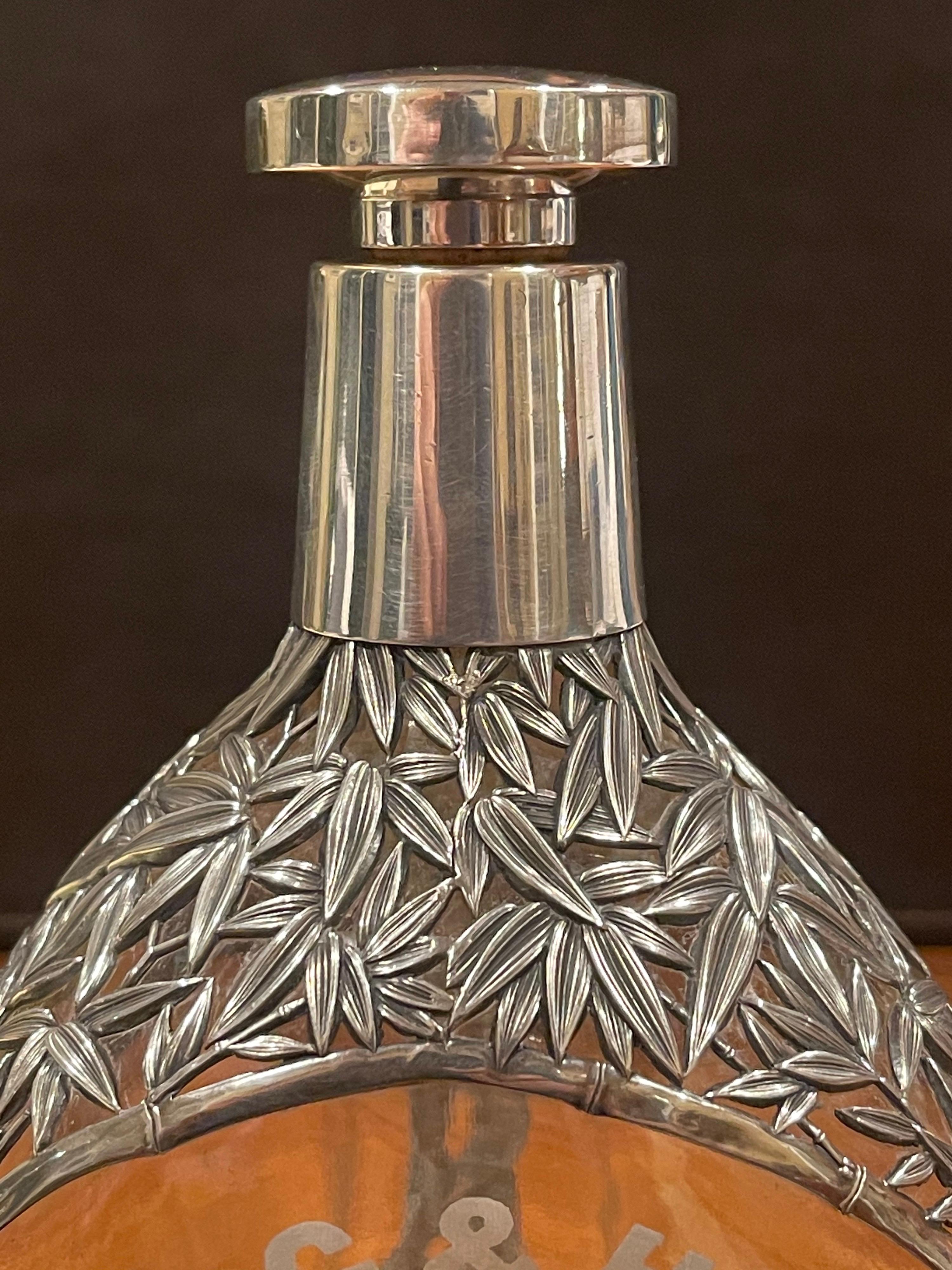 Argent sterling Carafe à décanter en verre 