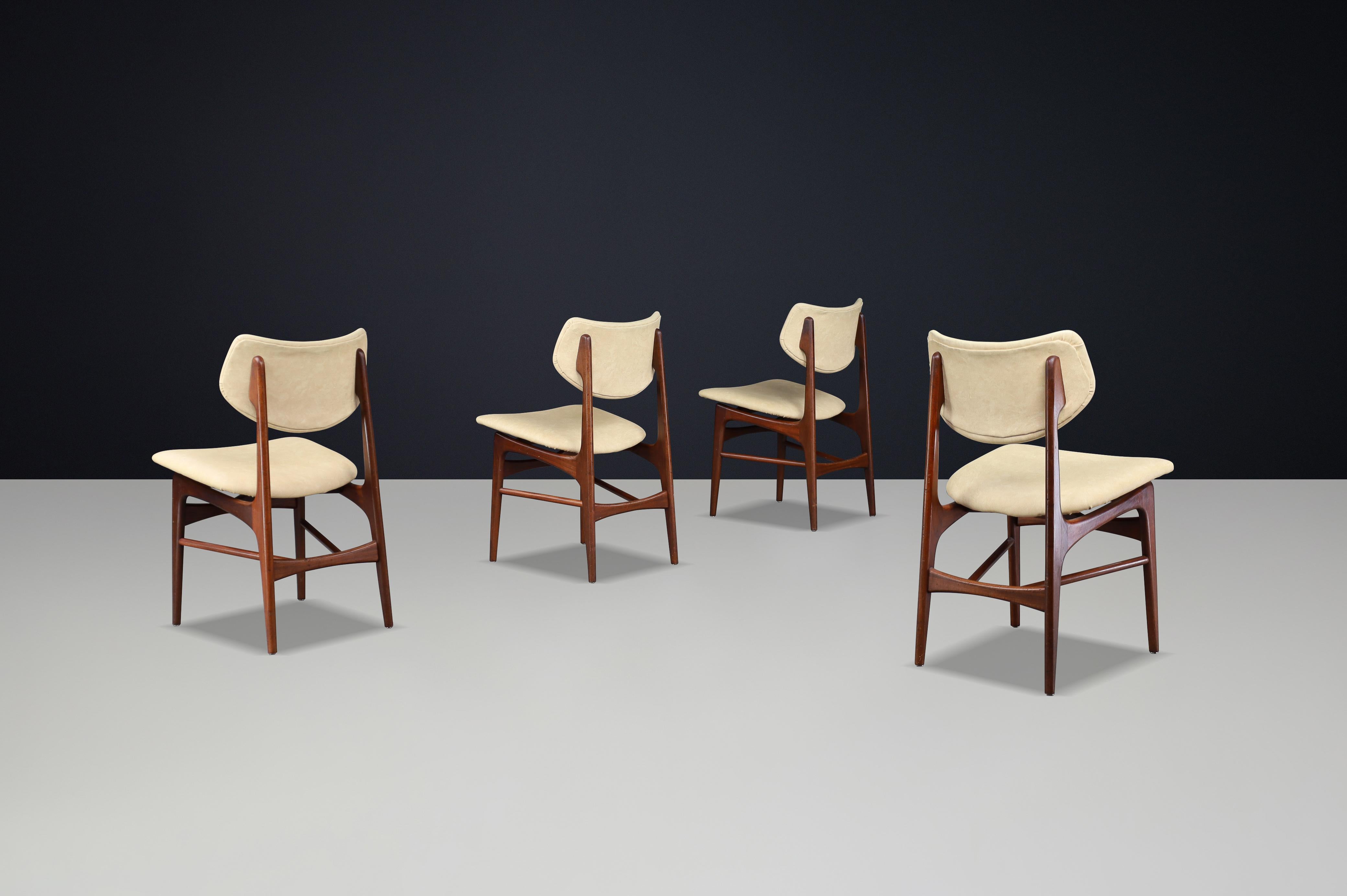 Faux Leather Mid-Century Hamar Dining Chairs by Louis van Teeffelen for WéBé The Netherlands For Sale