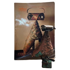 Mid-Century Hammered Copper patinated Owl Sculpture Attributed Los Castillo Mex.