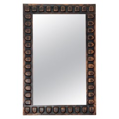 Mid Century Hammered Copper Wall Mirror