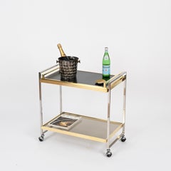 Champagnerkübel aus gehämmertem versilbertem Metall und Messing, Italien, 1970er Jahre