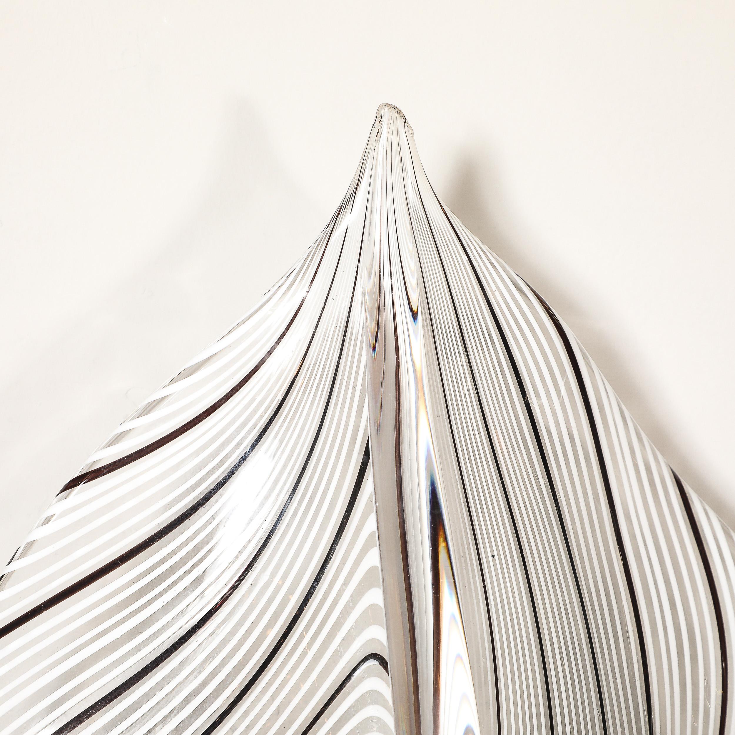 Apliques lineales de cristal de Murano negro soplado a mano de mediados de siglo, Franco Luce en venta 4