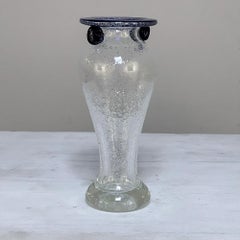 Mid-Century Hand-Blown Glass Flower Vase
