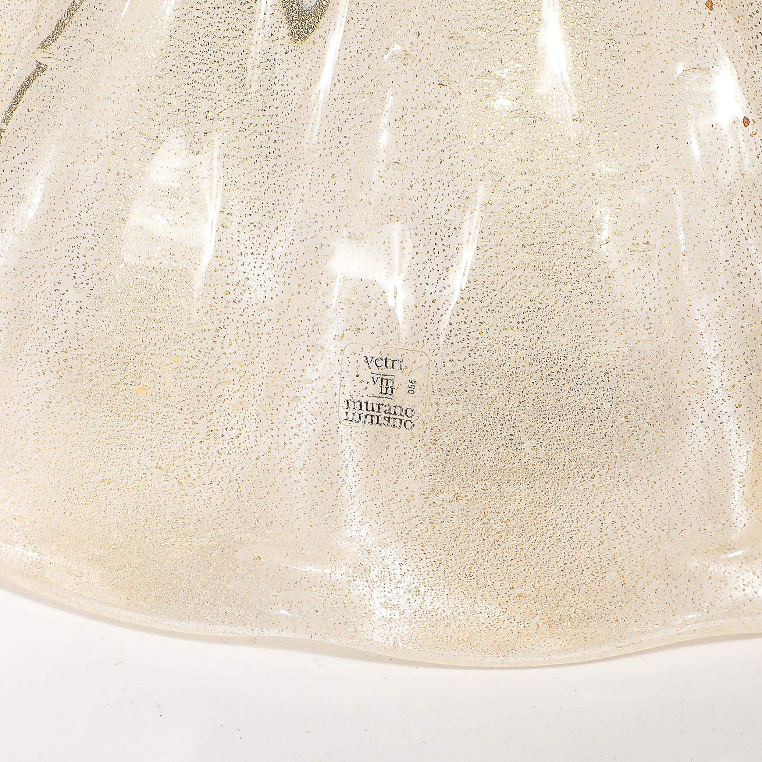 Mid-Century Hand Blown Murano Glass & 24k Gold Lamps by Seguso Vetri d'Arte 4